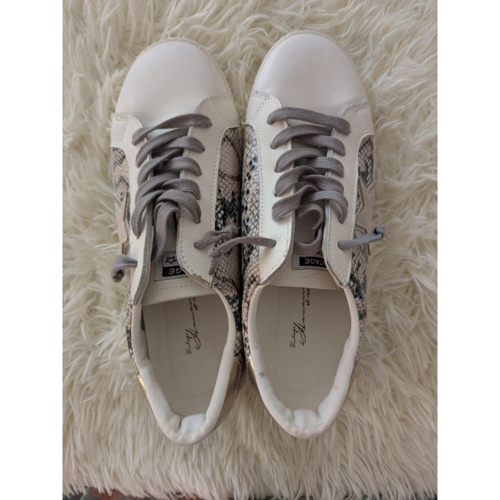 Women's Vintage Havana Bianca Gold Snake Multi Sneakers Size 10 - Picture 5 of 11